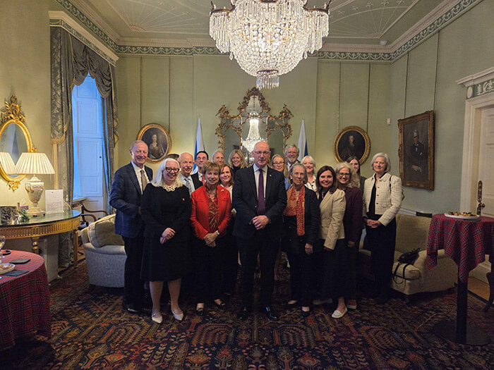 9. A reception with the First Minister of Scotland and the American Patrons and friends